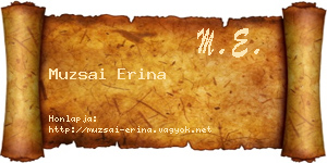 Muzsai Erina névjegykártya
